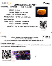 3.13/CT Natural Ceylonese Pukhraj with Govt Lab Certificate-4551